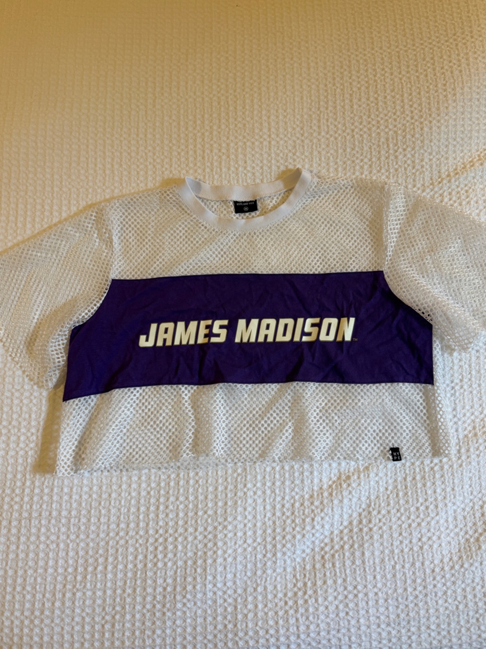 NWOT Hype and vice JMU mesh crop top 💜🤍